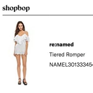 Shopbop Re:Named White Tiered Romper Size M
